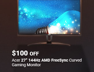 $100 Off Acer 27144Hz AMD FreeSynce Curved Gaming Monitor