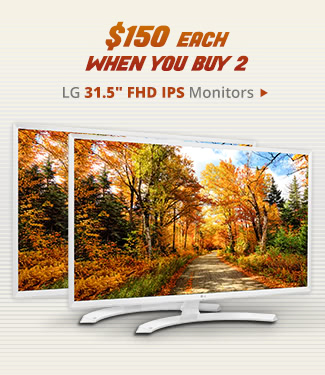 LG 31.5" FHD IPS Monitors