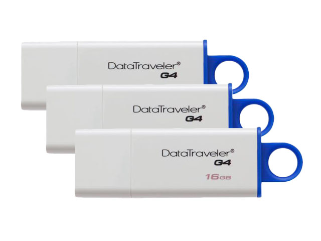 (3x) Kingston 16GB DataTraveler G4 USB 3.0 Flash Drive (DTIG4/16GB) Combo