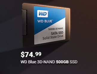 $74.99 WD Blue 3D-NAND 500GB SSD