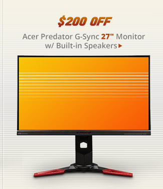Acer Predator G-Sync 27" Monitor w/ Built-in Speakers