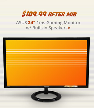 ASUS 24" 1ms Gaming Monitor w/ Built-in Speakers