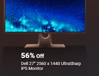 56% Off Dell 27" 2560x1440 UltraSharp IPS Monitor