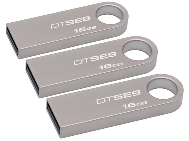 (3x)Kingston 16GB DataTraveler SE9 Flash Drive (DTSE9H/16GBZ)