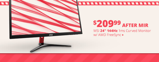 MSI 24^quot; 144Hz 1ms Curved Monitor w/ AMD FreeSync