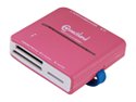 SYBA CL-CRD20130 All-in-one USB 3.0 SDHC, CF, MS Memory Card Reader, Reads Micro SD, T-Flash and M2 without Adapter, Color Pink Card Reader 