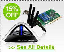 48 HOURS ONLY! 15% OFF ALL WIRELESS ADAPTERS!*