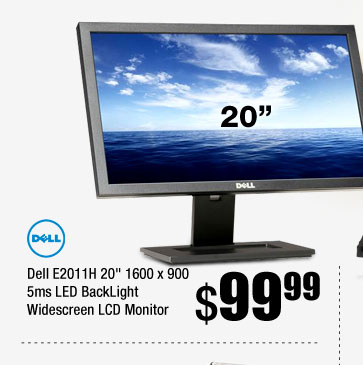 Dell E2011H 20 inch 1600 x 900 5ms LED BackLight Widescreen LCD Monitor