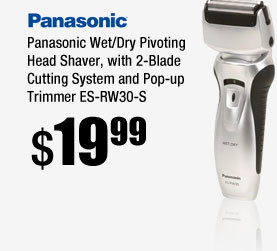 Panasonic Wet/Dry Pivoting Head Shaver, with 2-Blade Cutting System and Pop-up Trimmer ES-RW30-S