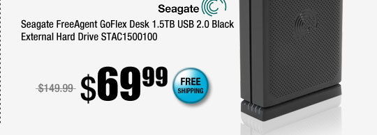 Seagate FreeAgent GoFlex Desk 1.5TB USB 2.0 Black External Hard Drive STAC1500100