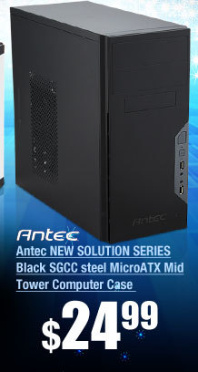 Antec NEW SOLUTION SERIES Black SGCC steel MicroATX Mid Tower Computer Case 