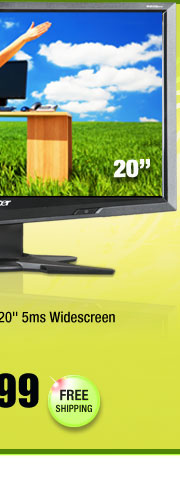 Acer G205HVbd Black 20" 5ms Widescreen LCD Monitor