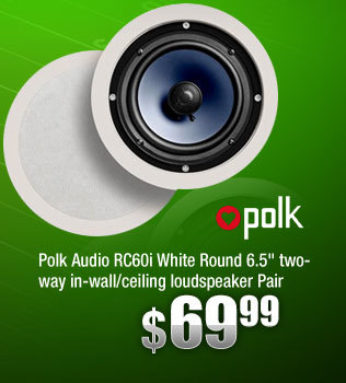 Polk Audio RC60i White Round 6.5 inch two-way in-wall/ceiling loudspeaker Pair