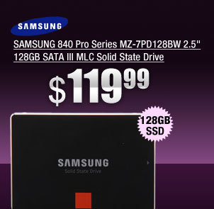 SAMSUNG 840 Pro Series MZ-7PD128BW 2.5 inch 128GB SATA III MLC Solid State Drive