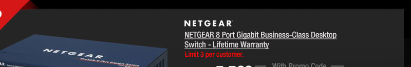 NETGEAR 8 Port Gigabit Business-Class Desktop Switch - Lifetime Warranty