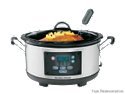 Hamilton Beach 33966 Silver 6 Qt. Set 'n Forget Programmable Slow Cooker 