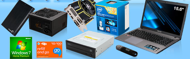 hdd retail, gift card, flash memory, notebook, software