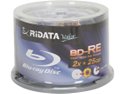 RiDATA Valor 25GB 2X BD-RE Inkjet white hub-printable 50 Packs Spindle Disc