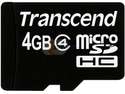 Refurbished: Transcend 4GB Micro SDHC Flash Card with Adapter