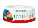 memorex 8.5GB 2.4X to 8X Write Speed DVD+R DL 25 Packs Spindle Disc