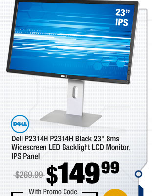 Dell P2314H P2314H Black 23" 8ms Widescreen LED Backlight LCD Monitor, IPS Panel