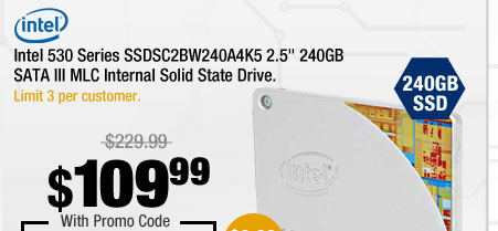 Intel 530 Series SSDSC2BW240A4K5 2.5" 240GB SATA III MLC Internal Solid State Drive