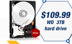 $109.99 WD 3TB hard drive