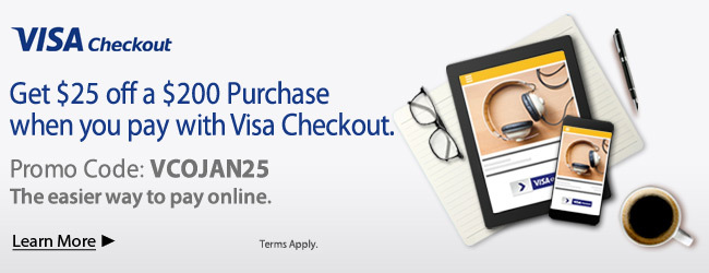 VISA - Get $25 Off a $200 Purchase when you pay with Visa Checkout