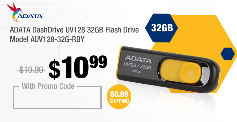 ADATA DashDrive UV128 32GB Flash Drive Model AUV128-32G-RBY
