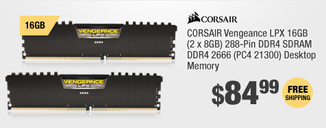 CORSAIR Vengeance LPX 16GB (2 x 8GB) 288-Pin DDR4 SDRAM DDR4 2666 (PC4 21300) Desktop Memory