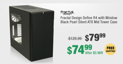 Fractal Design Define R4 with Window Black Pearl Silent ATX Mid Tower Case