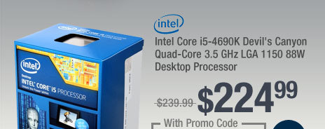 Intel Core i5-4690K Devil's Canyon Quad-Core, 3.5 GHz LGA, 88W Desktop Processor