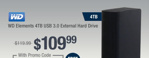 WD Elements 4TB USB 3.0 External Hard Drive