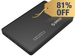 ORICO Portable Tool Free 2.5 inch SATA to USB2.0 External Hard Drive Enclosure-Black(2588US)