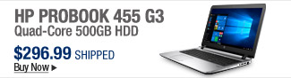 Newegg Flash  HP Probook 455 G3 Quad-Core 500GB HDD