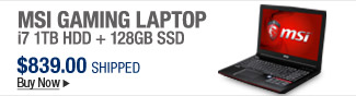 Newegg Flash  Msi Gaming LapTop i7 1TB HDD + 128GB SSD