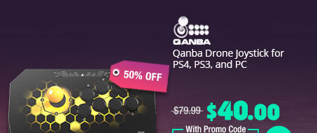 Qanba Drone Joystick for PS4, PS3, and PC