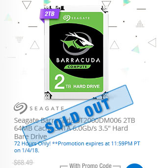 Seagate BarraCuda ST2000DM006 2TB 64MB Cache SATA 6.0Gb/s 3.5" Hard Bare Drive