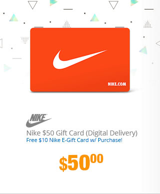 Nike $50 Gift Card (Digital Delivery)
