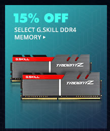 15% OFF SELECT G.SKILL DDR4 MEMORY*