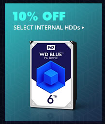 10% OFF SELECT INTERNAL HDDs*