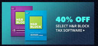 40% OFF SELECT H&R BLOCK TAX SOFTWARE*