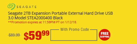 Seagate 2TB Expansion Portable External Hard Drive USB 3.0 Model STEA2000400 Black