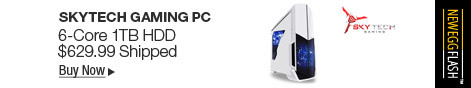 Newegg Flash  SkyTech Gaming PC 6-Core 1TB HDD