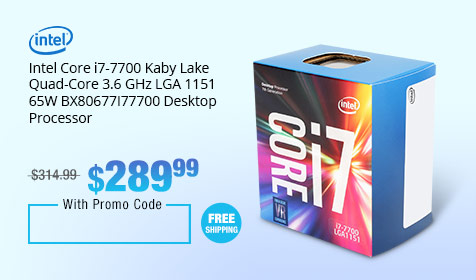 Intel Core i7-7700 Kaby Lake Quad-Core 3.6 GHz LGA 1151 65W BX80677I77700 Desktop Processor
