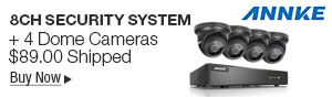 Newegg Flash - ANNKE 8CH Security System + 4 Dome Cameras