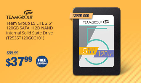 Team Group L5 LITE 2.5" 120GB SATA III 2D NAND Internal Solid State Drive (T2535T120G0C101)