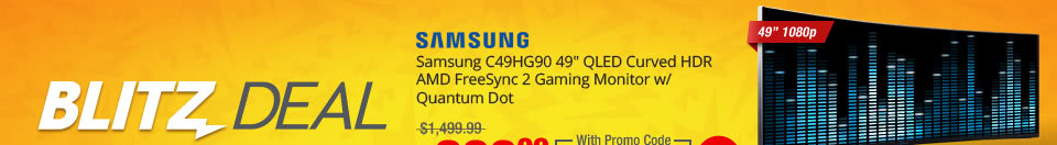 Samsung C49HG90 49" QLED Curved HDR AMD FreeSync 2 Gaming Monitor w/ Quantum Dot