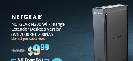 NETGEAR N300 Wi-Fi Range Extender Desktop Version (WN2000RPT-200NAS)