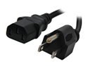 Coboc 6 ft. Power Cable with 3 Conductor PC power (Black) 